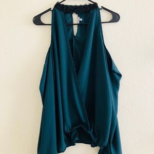 Emerald Off the Shoulder Blouse